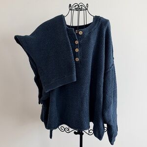 FP Beach Navy Sweater Set